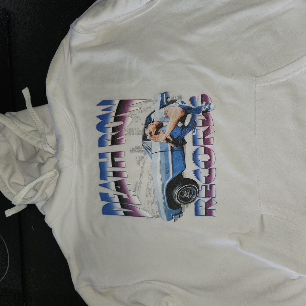 Crooks & Castles White Hoodie with Blue Graphic